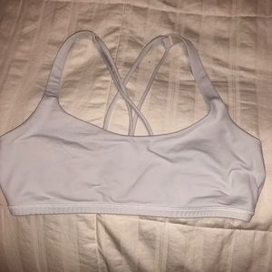 White Lululemon sports bra